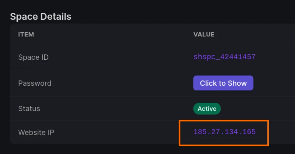 Client Portal IP Address