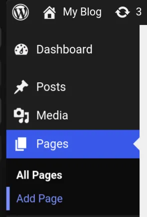 Adding WordPress Page
